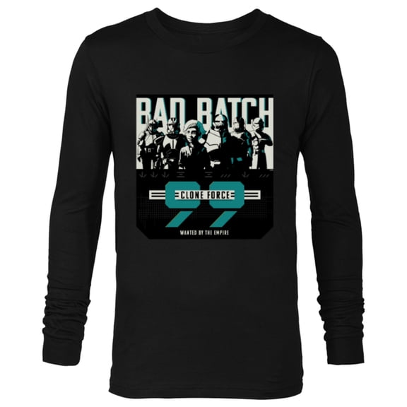 Star Wars The Bad Batch Clone Force 99 Wanted by the Empire - Long Sleeve T-Shirt for Men - Customized-Black