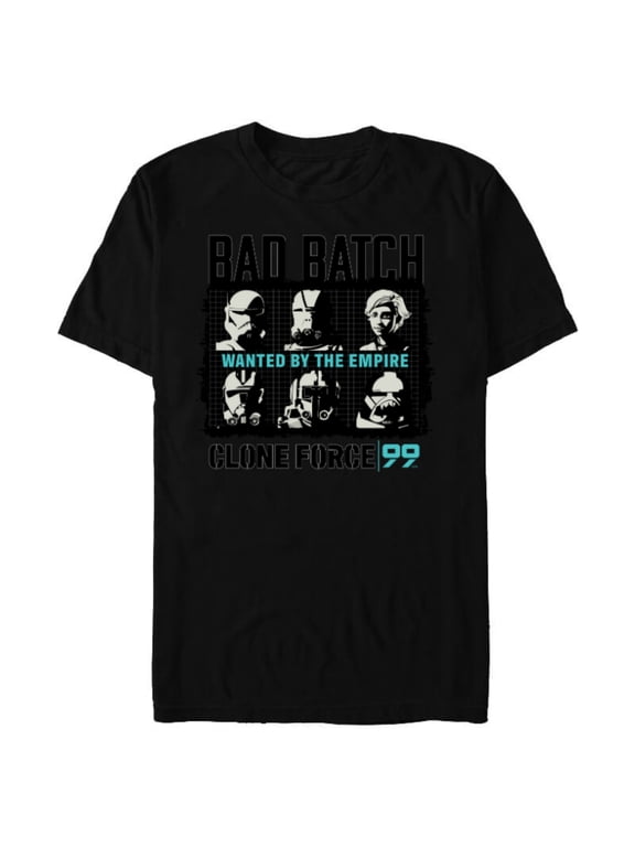 The Bad Batch Clone Force 99 Wanted by the Empire - Short Sleeve Blended T-Shirt for Adults - Customized-Black