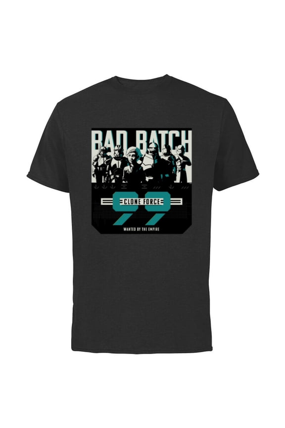 The Bad Batch Clone Force 99 Wanted by the Empire - Short Sleeve Cotton T-Shirt for Adults - Customized-Black