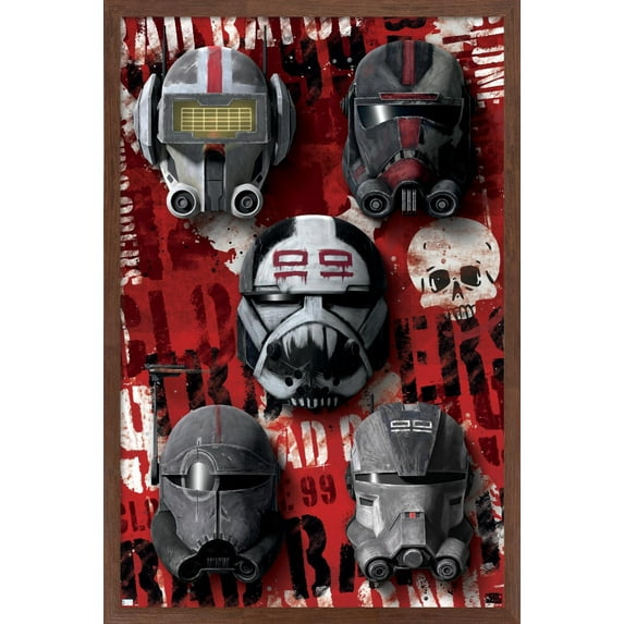 Star Wars: The Bad Batch - Helmets Wall Poster, 22.375" x 34", Framed