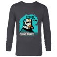 thumbnail image 1 of Star Wars The Bad Batch Hunter Quote “Stick to the Plan” - Long Sleeve T-Shirt for Men - Customized-Charcoal Heather, 1 of 5