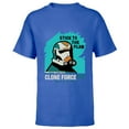 thumbnail image 1 of Star Wars The Bad Batch Hunter Quote “Stick to the Plan” - Short Sleeve T-Shirt for Kids - Customized-Royal, 1 of 5
