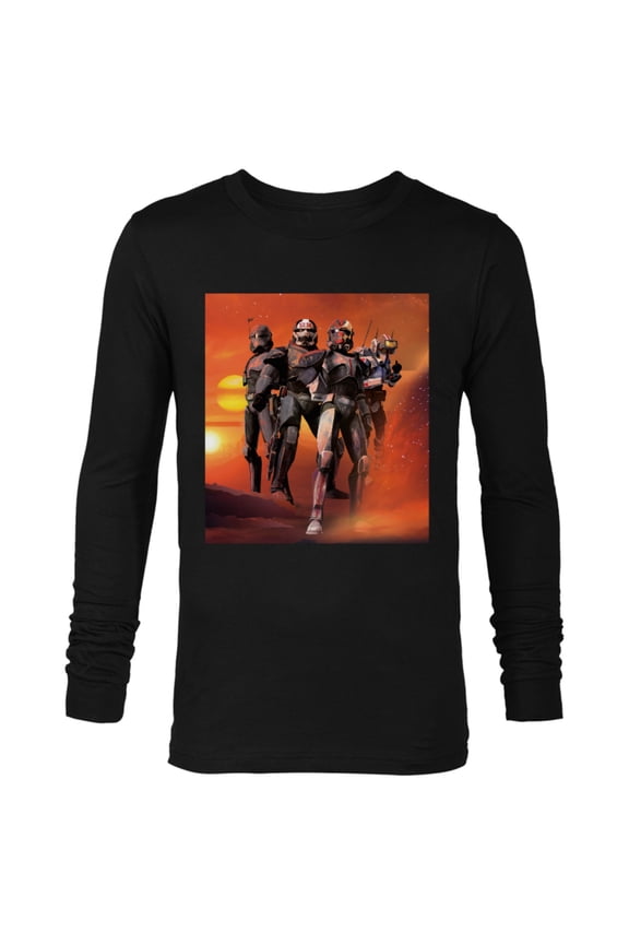 The Bad Batch Hunter Wrecker Tech Crosshair Sunset Standard - Long Sleeve T-Shirt for Men – Customized-Black