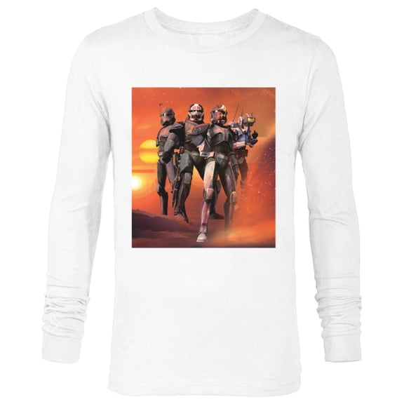 Star Wars The Bad Batch Hunter Wrecker Tech Crosshair Sunset Standard - Long Sleeve T-Shirt for Men – Customized-White