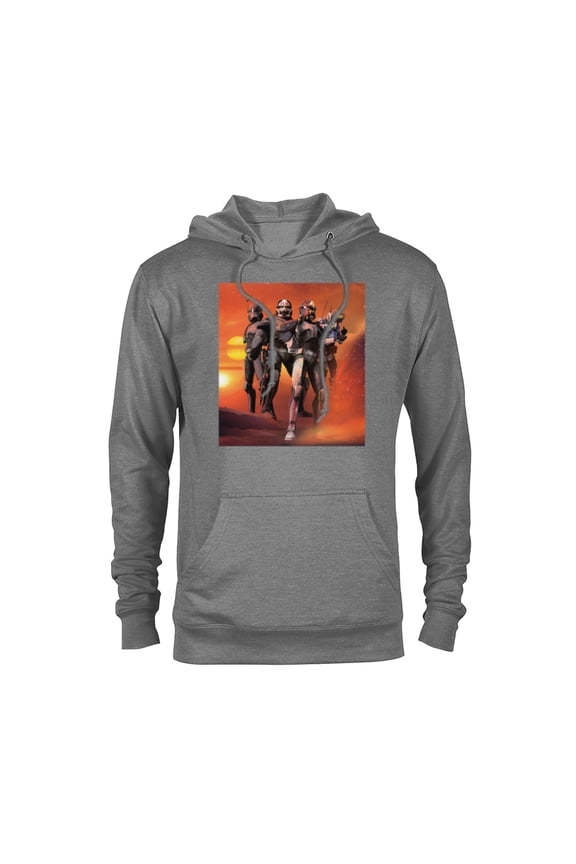 The Bad Batch Hunter Wrecker Tech Crosshair Sunset Standard - Pullover Hoodie for Adults – Customized-Graphite Heather