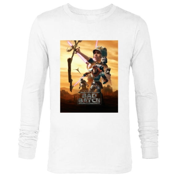 Star Wars The Bad Batch Mercenary Team Poster Art- Long Sleeve T-Shirt for Men - Customized-White