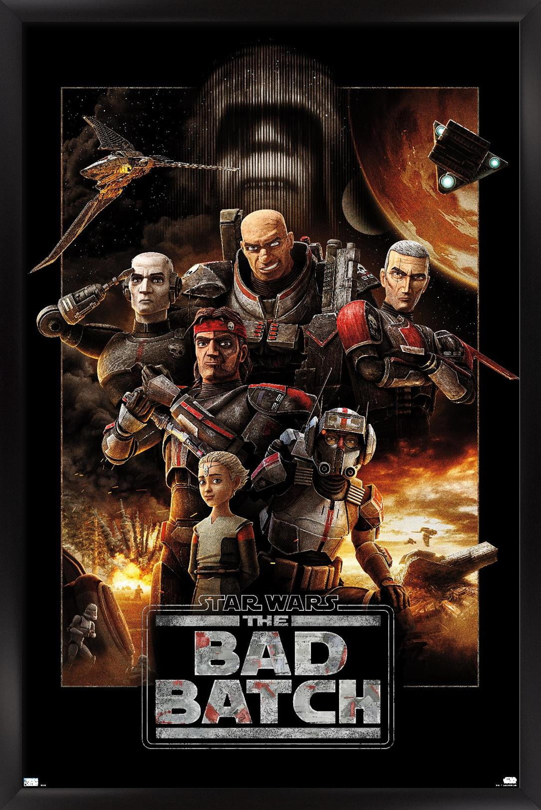 Star Wars: The Bad Batch - One Sheet Wall Poster, 14.725" x 22.375", Framed