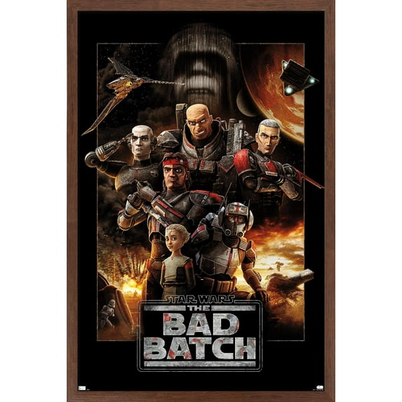 Star Wars: The Bad Batch - One Sheet Wall Poster, 22.375" x 34", Framed