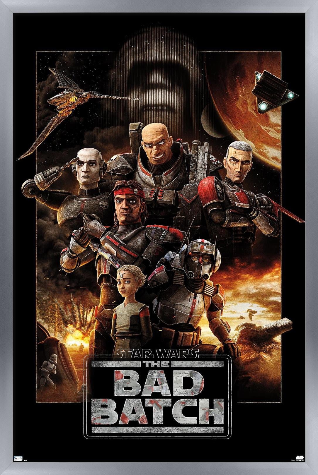 Star Wars: The Bad Batch - One Sheet Wall Poster, 22.375" x 34", Framed