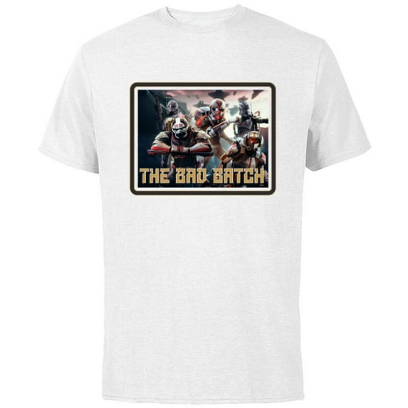 Star Wars The Bad Batch Ready for Battle - Short Sleeve Cotton T-Shirt for Adults - Customized-White
