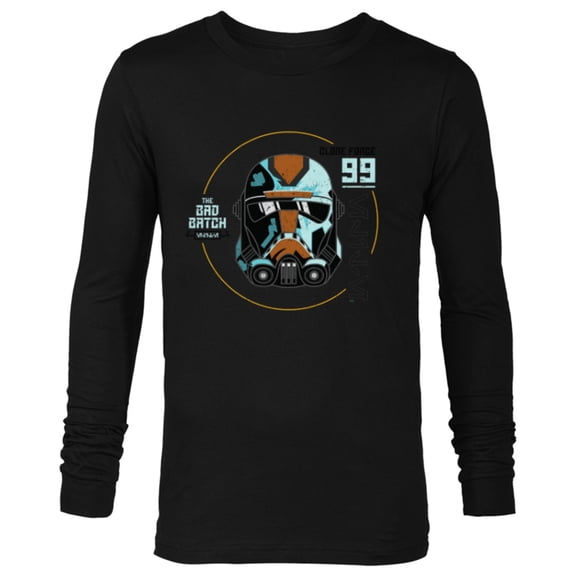 Star Wars The Bad Batch Season 2 Hunter Helmet Elite - Long Sleeve T-Shirt for Men - Customized-Black