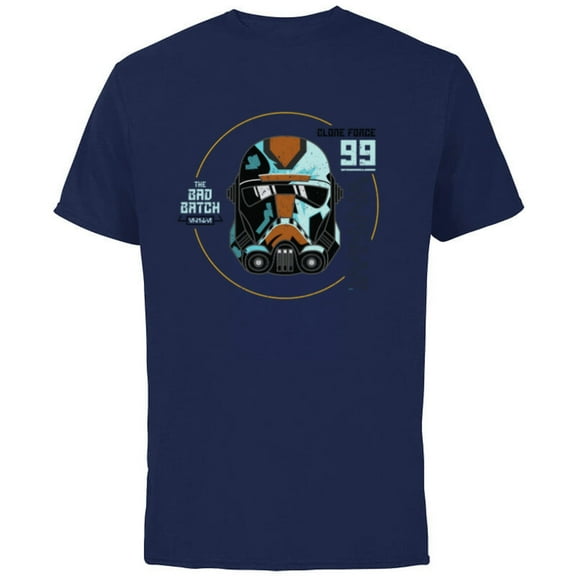 Star Wars The Bad Batch Season 2 Hunter Helmet Elite - Short Sleeve Cotton T-Shirt for Adults - Customized-Navy