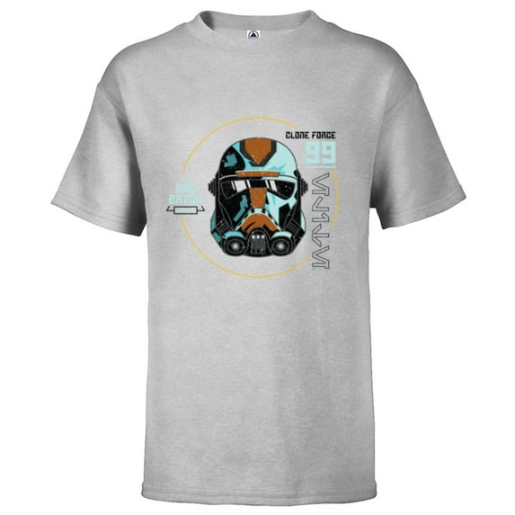 Star Wars The Bad Batch Season 2 Hunter Helmet Elite - Short Sleeve T-Shirt for Kids - Customized-Athletic Heather