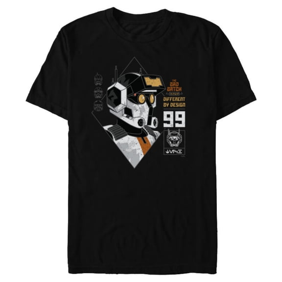 Star Wars The Bad Batch Tech Different by Design - Short Sleeve Blended T-Shirt for Adults - Customized-Black