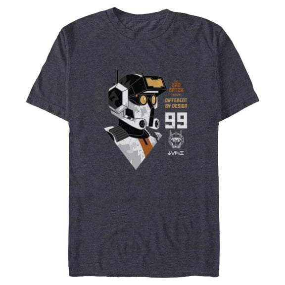 Star Wars The Bad Batch Tech Different by Design - Short Sleeve Blended T-Shirt for Adults - Customized-Navy Heather