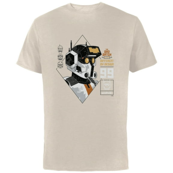 Star Wars The Bad Batch Tech Different by Design - Short Sleeve Cotton T-Shirt for Adults - Customized-Natural