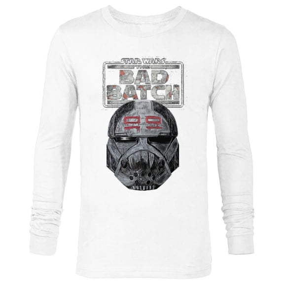 Star Wars The Bad Batch Wrecker Helmet Sketch Standard - Long Sleeve T-Shirt for Men – Customized-White