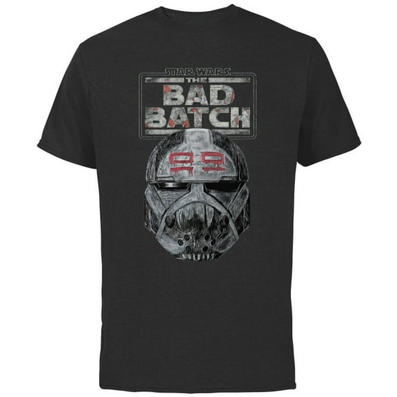 Star Wars The Bad Batch Wrecker Helmet Sketch Standard - Short Sleeve Cotton T-Shirt for Adults - Customized-Black