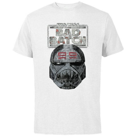 Star Wars The Bad Batch Wrecker Helmet Sketch Standard - Short Sleeve Cotton T-Shirt for Adults - Customized-White