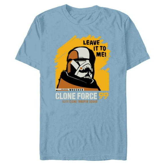 Star Wars The Bad Batch Wrecker Quote “Leave it to Me!” - Short Sleeve Blended T-Shirt for Adults - Customized-Ocean Blue