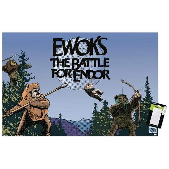 Star Wars: The Battle For Endor - 40th Key Art Wall Poster, 14.725" x 22.375"