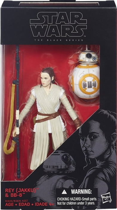 Star Wars The Black Series 6" Rey (Jakku) and BB-8 (NON-MINT PACKAGE)