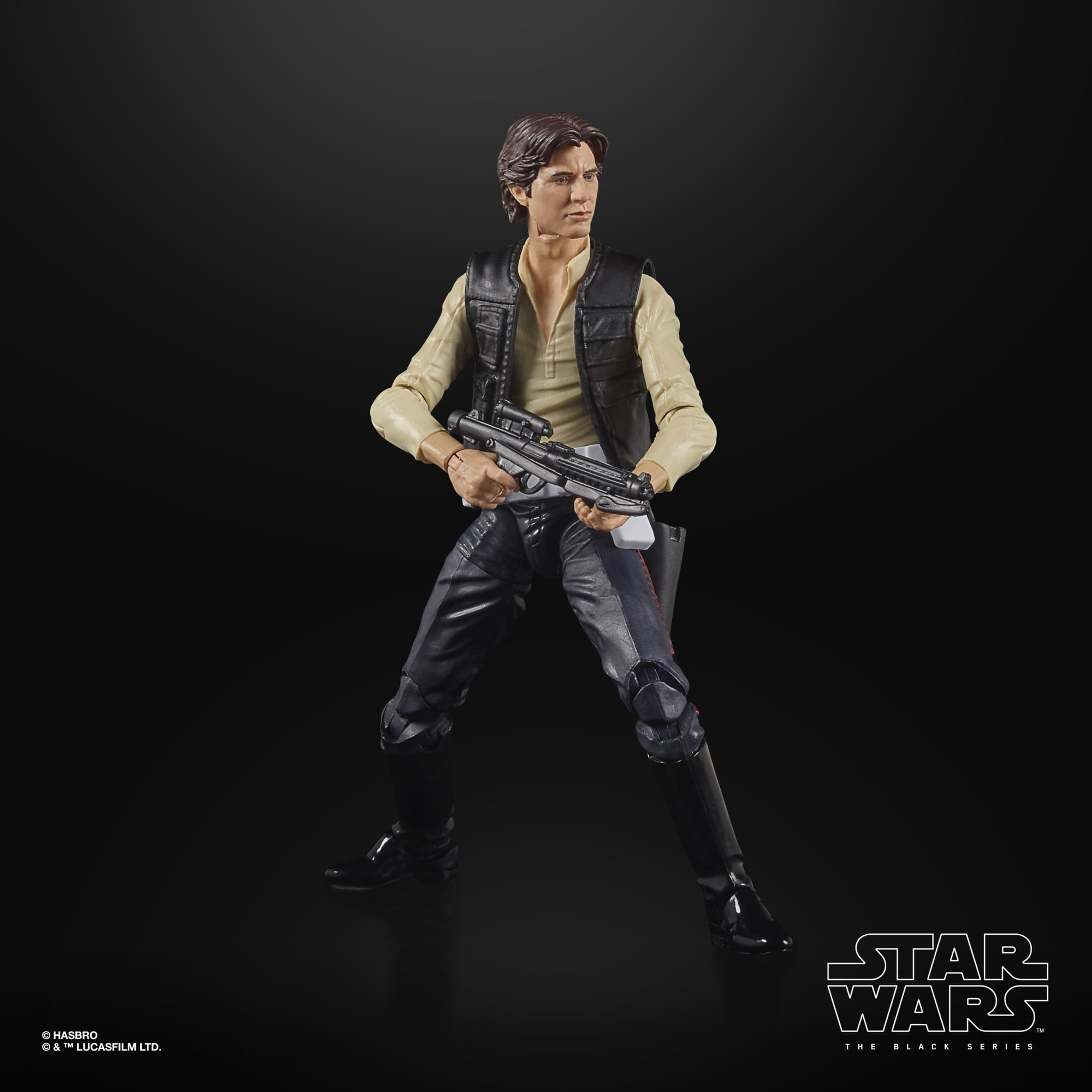 Star Wars The Black Series Han Solo 6-Inch-Scale Lucasfilm 50th Anniversary Star Wars The Power of the Force Action Figure, Ages 4 and Up