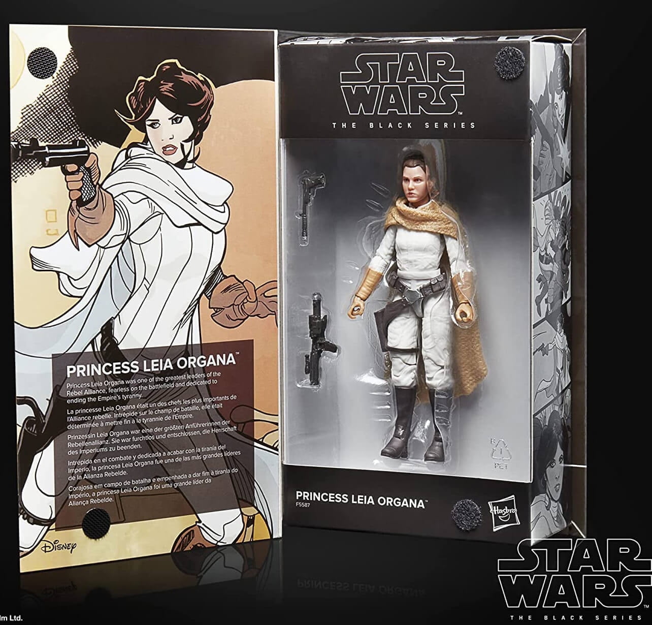 Star Wars The Black Series Princess Leia Organa Toy 6-Inch-Scale Comic Book-Inspired Collectible Action Figure, 4 and Up (NON-MINT PACKAGE)