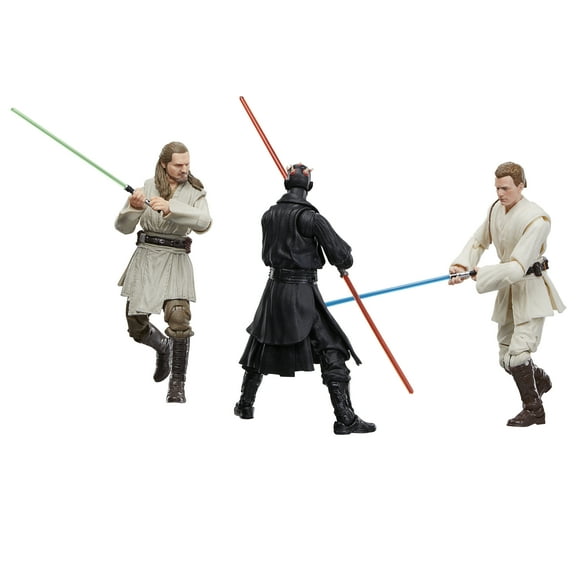 Star Wars The Black Series Qui-Gon Jinn, Darth Maul, Obi-Wan Kenobi Action Figure Set (6)