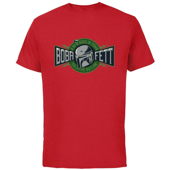 Star Wars The Book of Boba Fett A New Boss In Town - Short Sleeve Cotton T-Shirt for Adults - Customized-Red