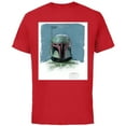 thumbnail image 1 of Star Wars The Book of Boba Fett Armor - Short Sleeve Cotton T-Shirt for Adults - Customized-Red, 1 of 5