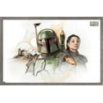 thumbnail image 1 of Star Wars: The Book of Boba Fett - Boba and Fennec Shand Illustrated Wall Poster, 14.725" x 22.375", Framed, 1 of 3