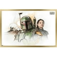 thumbnail image 1 of Star Wars: The Book of Boba Fett - Boba and Fennec Shand Illustrated Wall Poster, 22.375" x 34", Framed, 1 of 3