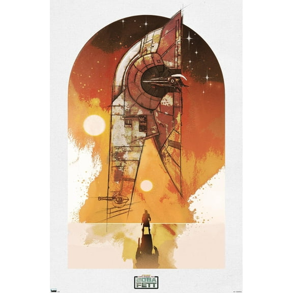 Star Wars: The Book of Boba Fett - Boba and Firespray Wall Poster, 22.375" x 34"