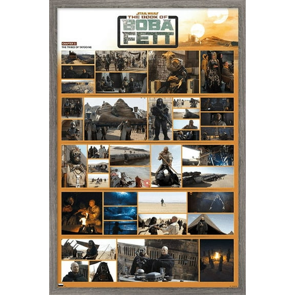 Star Wars: The Book of Boba Fett - Chapter 2 Wall Poster, 14.725" x 22.375", Framed