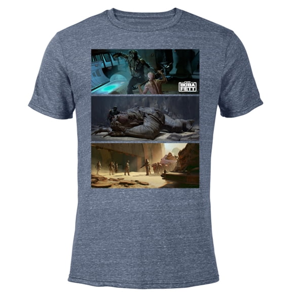 Star Wars The Book of Boba Fett Chapter 3 - Short Sleeve Blended T-Shirt for Adults - Customized-Navy Heather