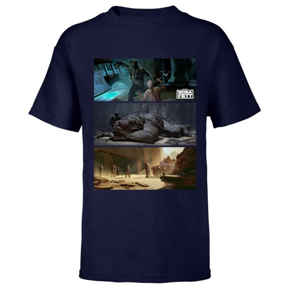 Star Wars The Book of Boba Fett Chapter 3 - Short Sleeve T-Shirt for Kids - Customized-Navy