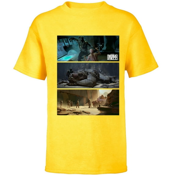 Star Wars The Book of Boba Fett Chapter 3 - Short Sleeve T-Shirt for Kids - Customized-Yellow