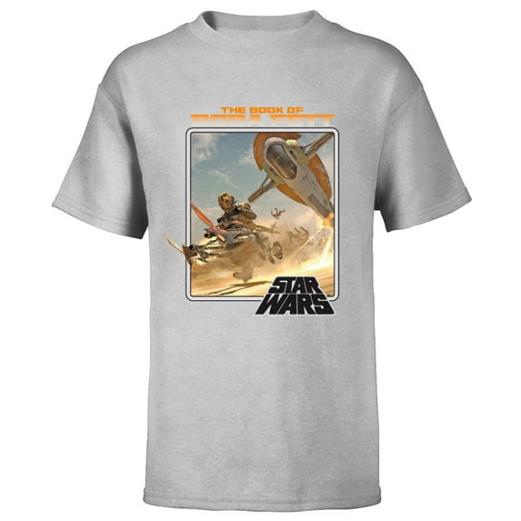 Star Wars: The Book of Boba Fett Chapter 4 - Short Sleeve T-Shirt for Kids - Customized-Athletic Heather