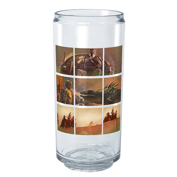 Star Wars: The Book of Boba Fett Desert Palace Panels Tritan Can Shaped Cup Clear 16 oz.