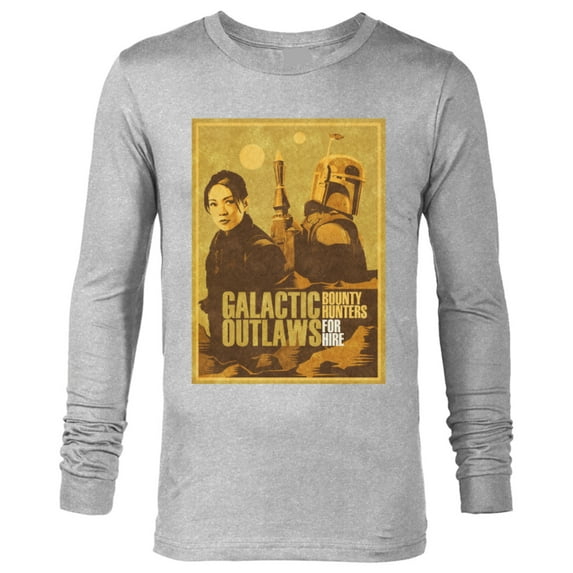 Star Wars The Book of Boba Fett Fennec Galactic Outlaws - Long Sleeve T-Shirt for Men – Customized-Athletic Heather