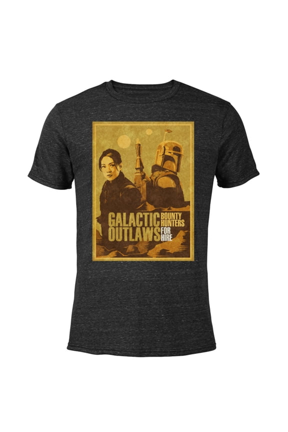 The Book of Boba Fett Fennec Galactic Outlaws - Short Sleeve Blended T-Shirt for Adults – Customized-Black