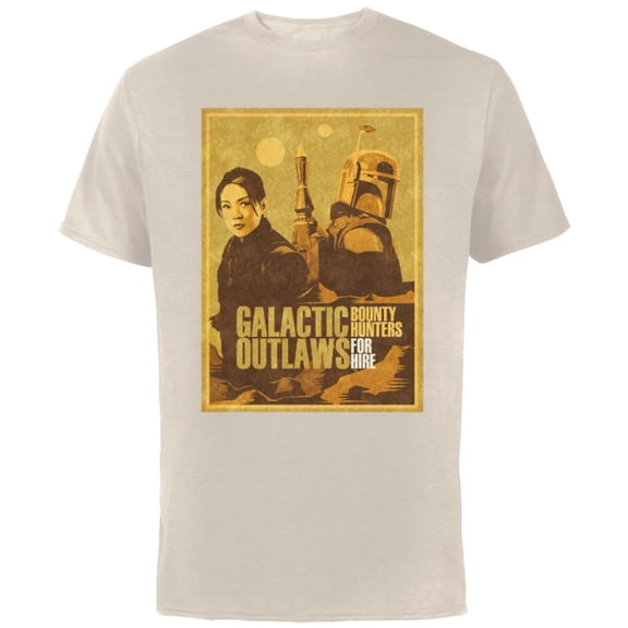 Star Wars The Book of Boba Fett Fennec Galactic Outlaws - Short Sleeve Cotton T-Shirt for Adults - Customized-Natural