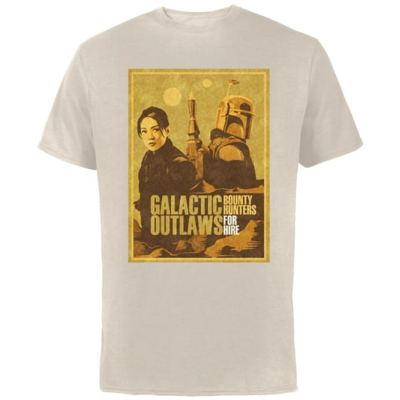 Star Wars The Book of Boba Fett Fennec Galactic Outlaws - Short Sleeve Cotton T-Shirt for Adults - Customized-Natural