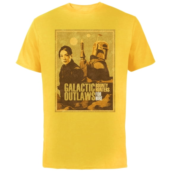 Star Wars The Book of Boba Fett Fennec Galactic Outlaws - Short Sleeve Cotton T-Shirt for Adults - Customized-Yellow