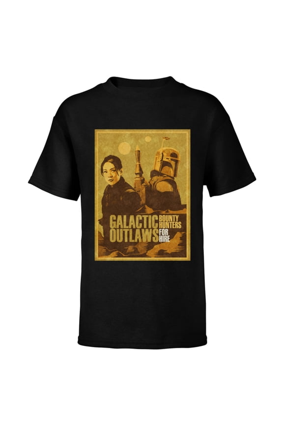 The Book of Boba Fett Fennec Galactic Outlaws - Short Sleeve T-Shirt for Kids – Customized-Black