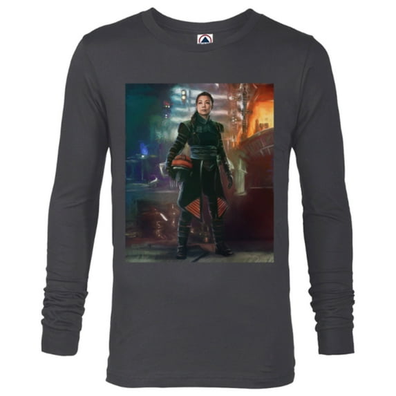 Star Wars The Book of Boba Fett Fennec Shand Portrait - Long Sleeve T-Shirt for Men – Customized-Charcoal Heather