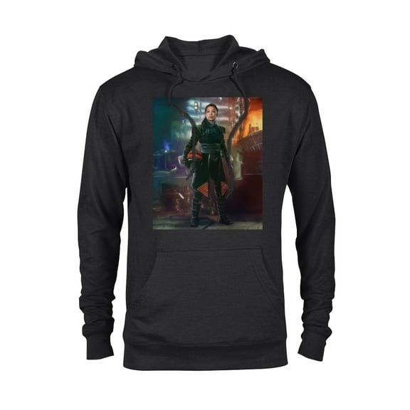 Star Wars The Book of Boba Fett Fennec Shand Portrait - Pullover Hoodie for Adults – Customized-Black
