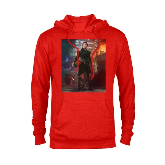 Star Wars The Book of Boba Fett Fennec Shand Portrait - Pullover Hoodie for Adults – Customized-Red Heather