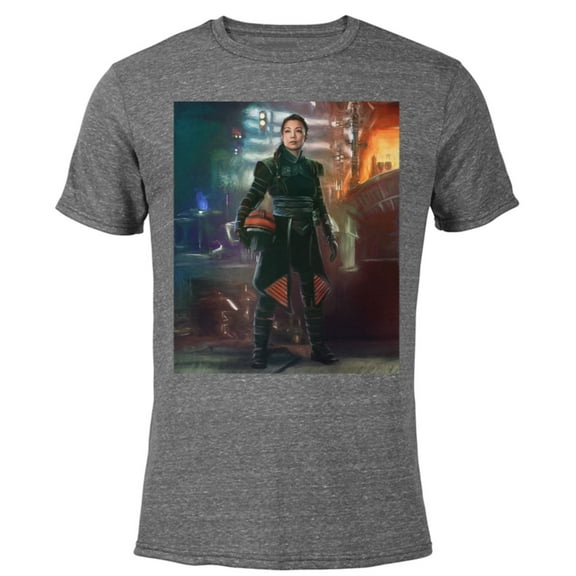 Star Wars The Book of Boba Fett Fennec Shand Portrait - Short Sleeve Blended T-Shirt for Adults – Customized-Dark Heather